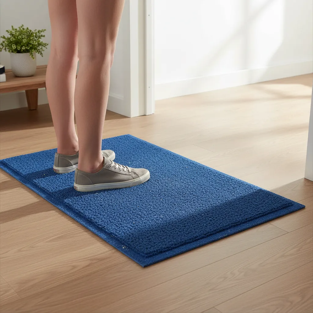 FELPUDO PVC PLAIN MAT 40X60CM AZUL