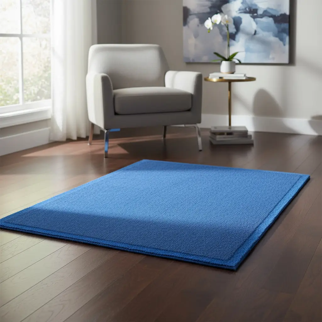 FELPUDO PVC PLAIN MAT 50X70CM AZUL