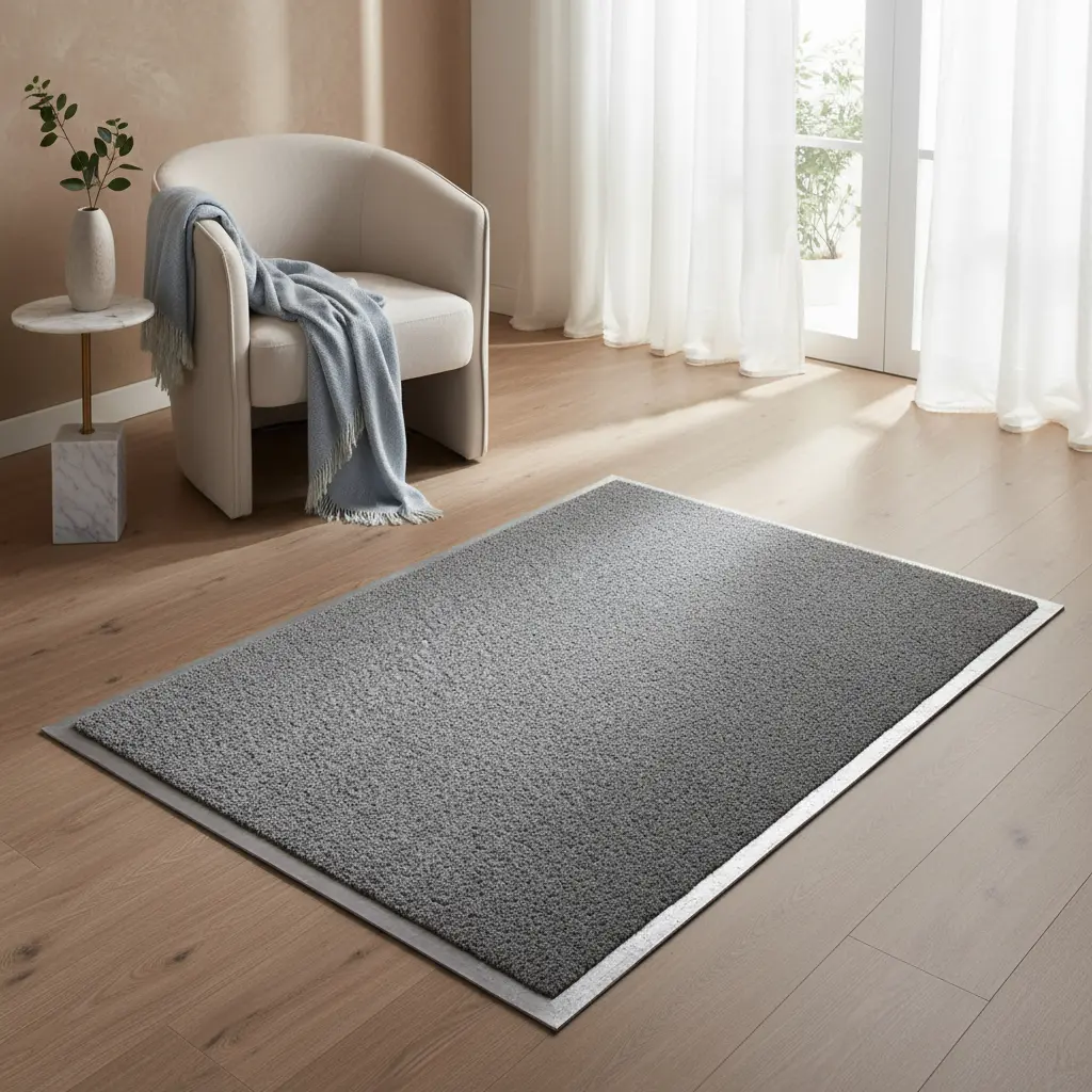 FELPUDO PVC PLAIN MAT 50X70CM GRIS