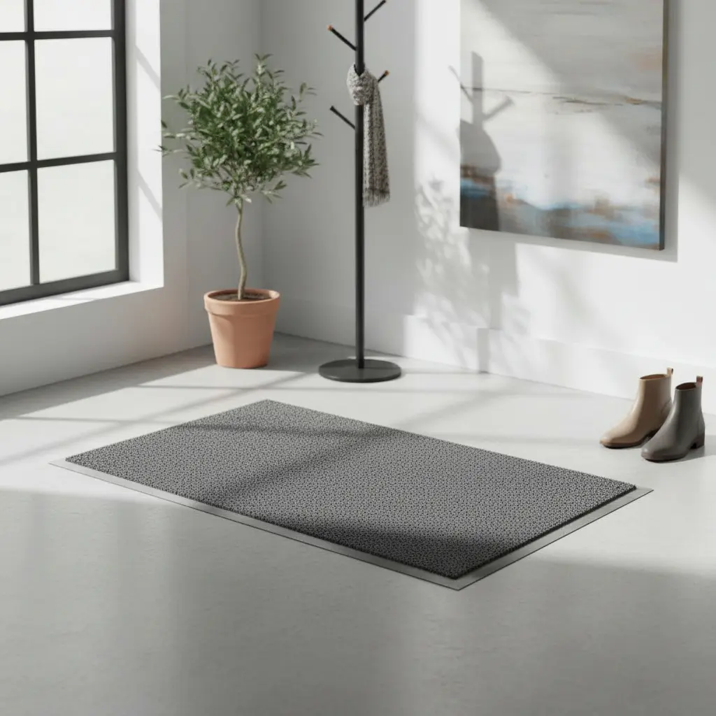 FELPUDO PVC PLAIN MAT 60X90CM GRIS