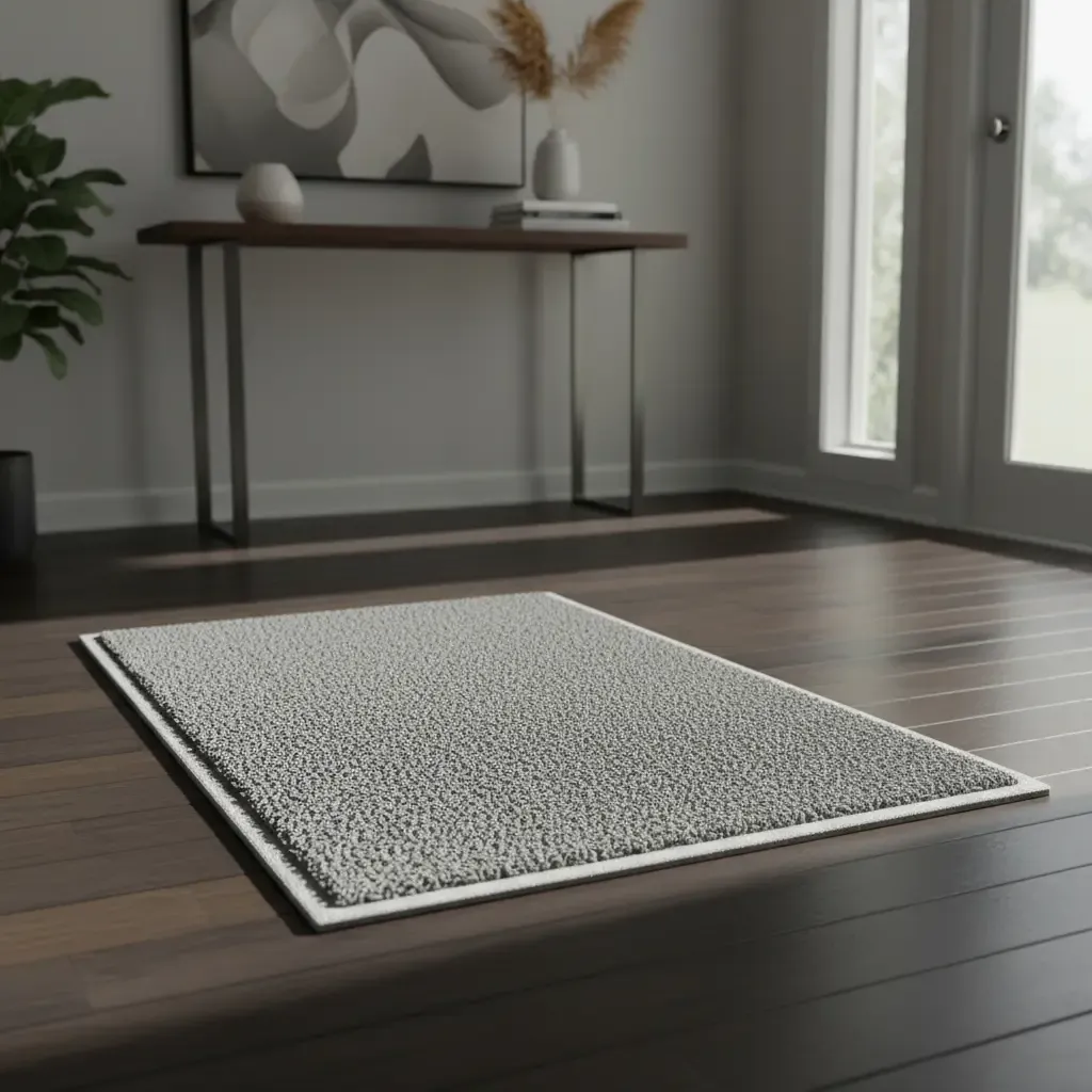 FELPUDO PVC PLAIN MAT 90X120CM GRIS