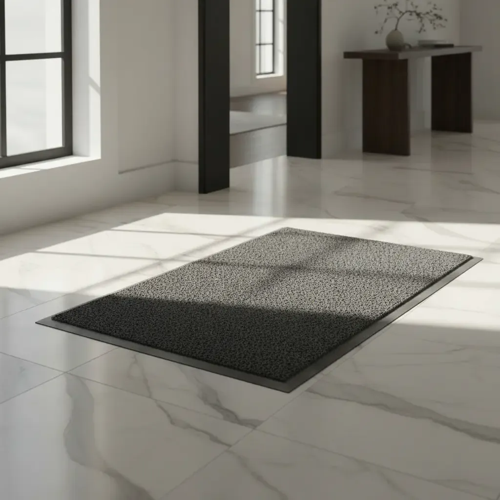 FELPUDO PVC PLAIN MAT 90X120CM NEGRO