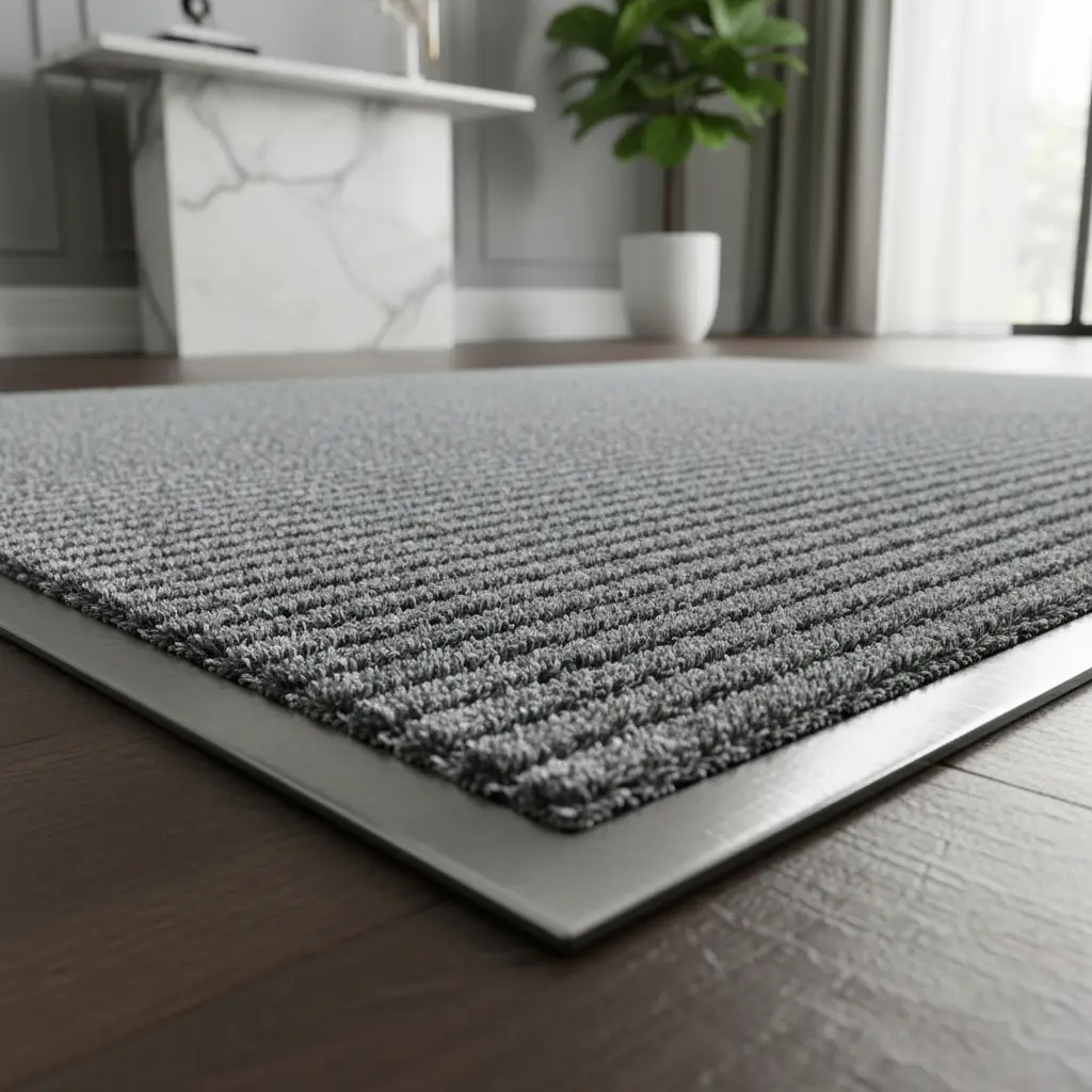 FELPUDO POLYESTER MAT DOBLE LINEA 50X80CM GRIS