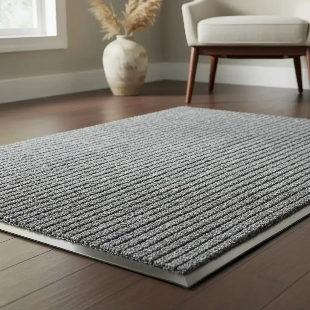FELPUDO POLYESTER MAT DOBLE LINEA 60X90CM GRIS