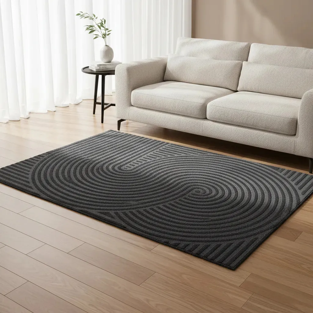 FELPUDO POLYESTER MAT GRIS 60X90CM